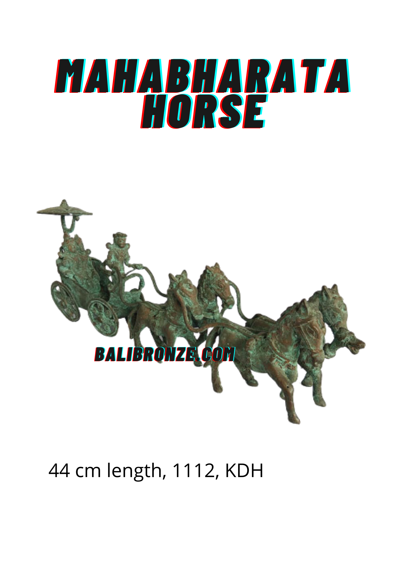 1112 Mahabharata Horse-drawn Carriage 44 cm KDH