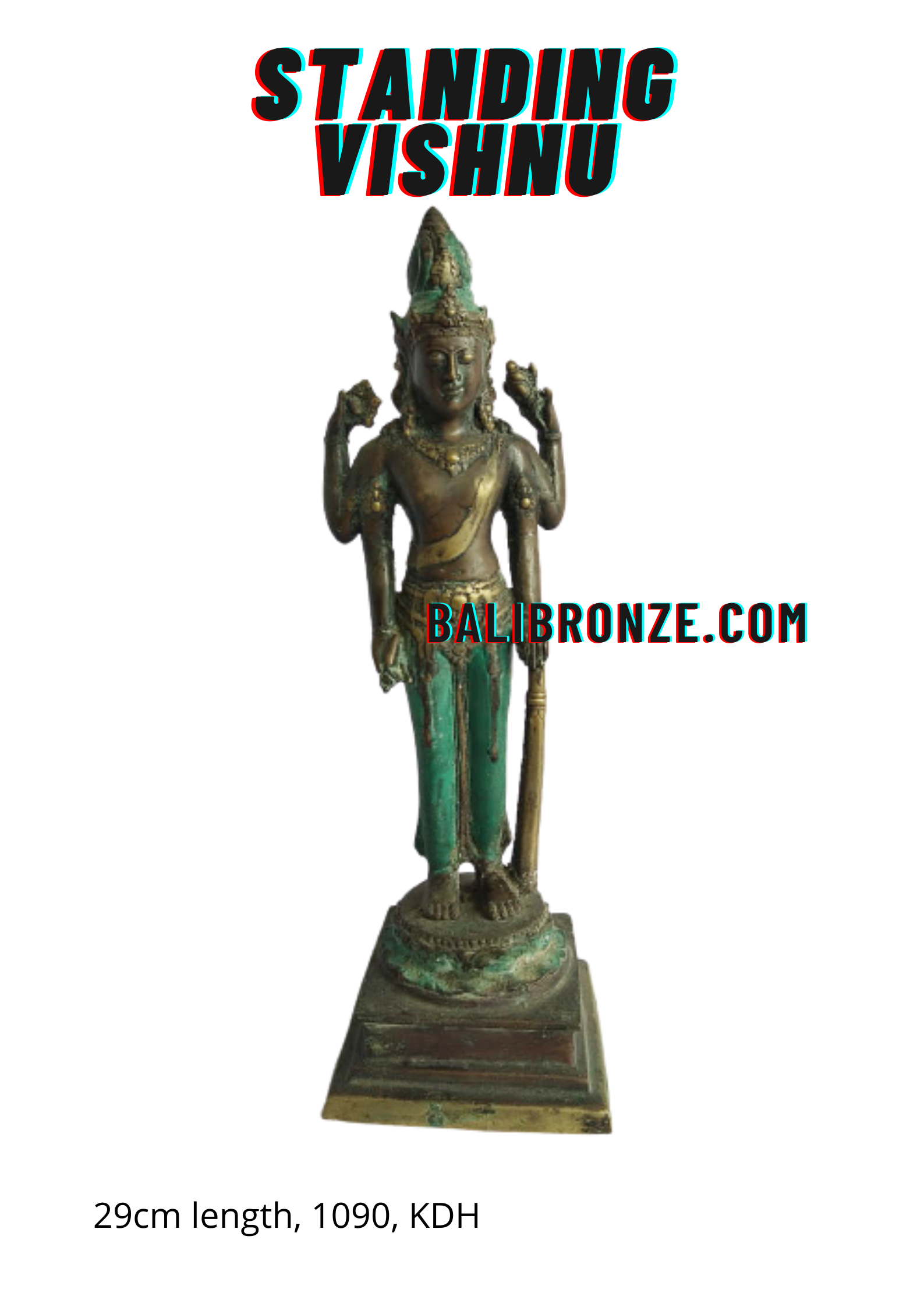 1090 Standing Vishnu 29 cm KDH