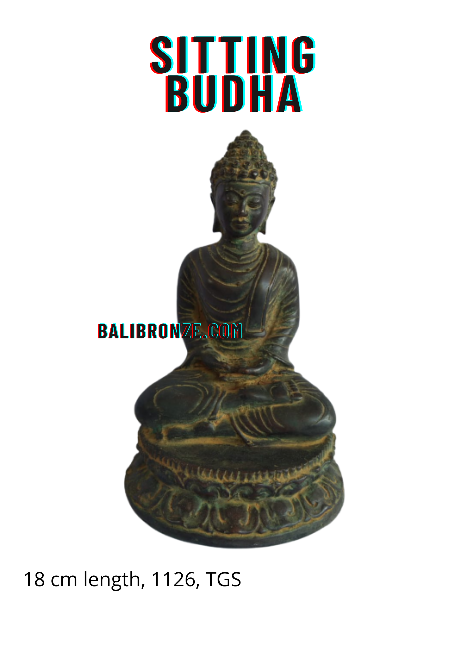 1126 Sitting Budha Thai 18 cm TGS